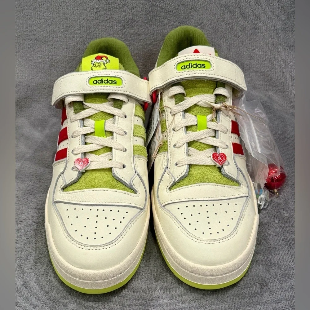 Adidas Dr. Seuss x Forum Low The Grinch - Cream White Size 11 New Christmas